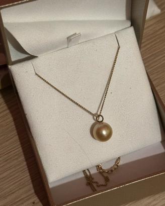 Ciondolo perla su oro 14 kt