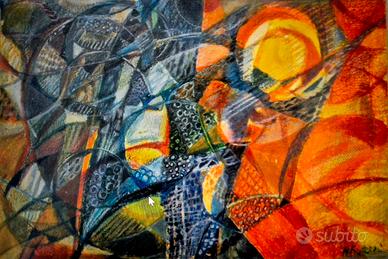 quadro astratto ad olio di Fratelli Marcella