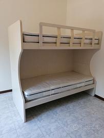 Letto a castello con scala contenitiva RICCI CASA