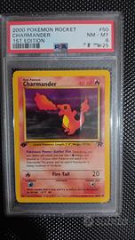 Charmander 2000 Rocket 1st Edition PSA 8
