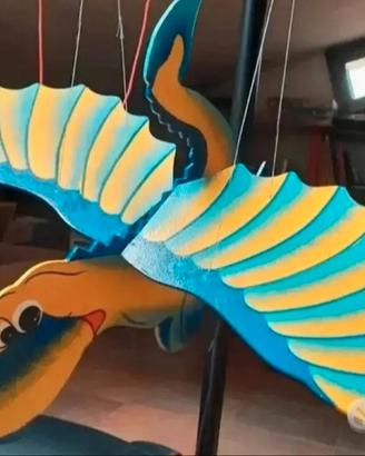 Dinosauro in legno per cameretta