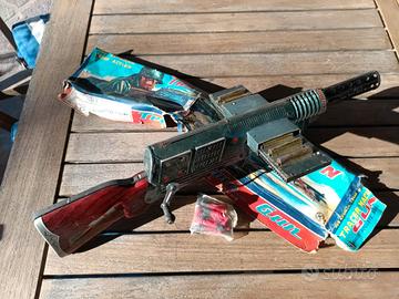 Tracer Machine Gun Tin Toy Japan K gioco latta '60