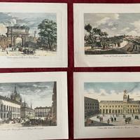 4Stampe Vintage 1962:  vedute storiche di Milano