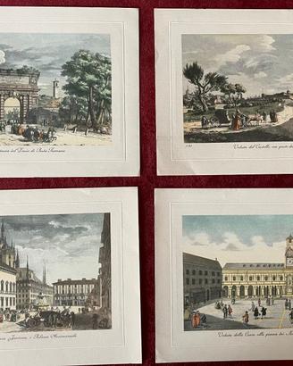 Stampe Vintage 1962:  4 vedute storiche di Milano