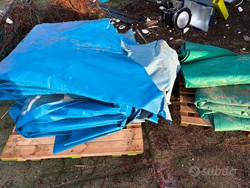 Scampoli di telo in PVC adatto per coprire legname