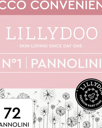 Pannolini LILLYDOO, taglia 1 (2+ kg), 72 pz, delic