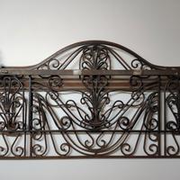 Letto matrimoniale meta '800 ferro battuto 