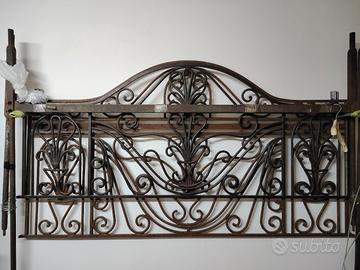 Letto matrimoniale meta '800 ferro battuto 