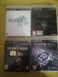 Skyrim, heavy Rain, saints row, final fantasy xiii