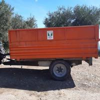 Rimorchio agricolo ribaltabile vasca uva, olive
