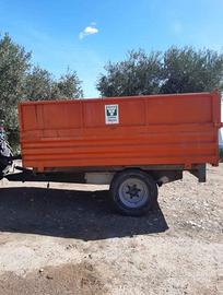 Rimorchio agricolo ribaltabile vasca uva, olive