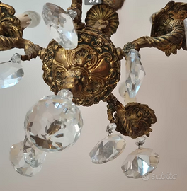Lampadario ottone stile barocco