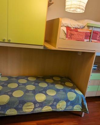 Cameretta ragazzi completa con 2 posti letto