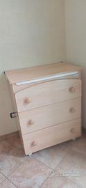 Cassettiera in legno xhiaro
