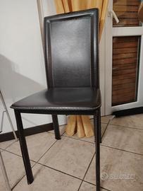 Sedie ecopelle color testa di moro