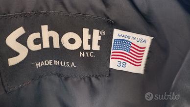 Schott 184 SM Black Tg38 USA = 48 ITA