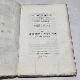 Libro Antico 1818 - Philo et Virgilii Interpretes