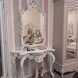 consolle e specchio shabby 