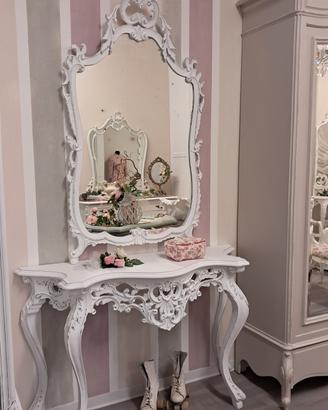 consolle e specchio shabby 