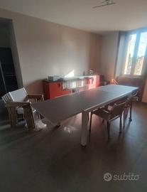 TAVOLO NORDIC 200/320X100 ALLUMINIO BIANCO