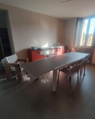 TAVOLO NORDIC 200/320X100 ALLUMINIO BIANCO