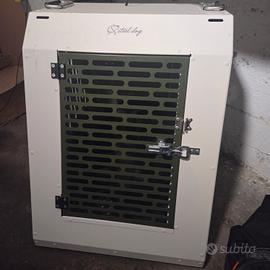 kennel trasportino gabbia viaggio steel dog M-L
