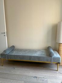 Chaise Loungue Westwing oro e grigio