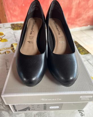 Scarpe donna 37 con tacco nero