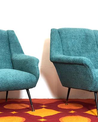 2 Poltrone MINOTTI Anni 60 Design Gigi Radice