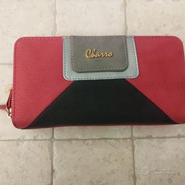 Borsello Donna Rosso Nero con zip Charro