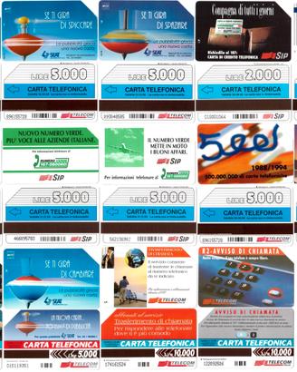 36 schede telefoniche Italia
