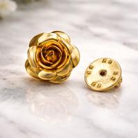 Spilla Vintage Rosa Dorata – Marchio Ballou Reg’d