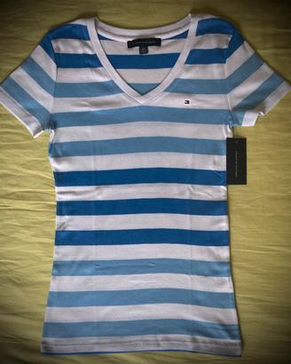 TOMMY HILFIGER Slim Cody V-Neck / T-Shirt Donna