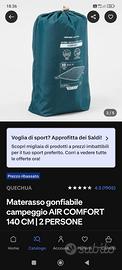 Materassino gonfiabile campeggio Air Comfort 
