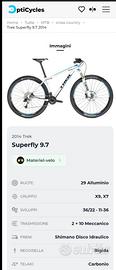 Mtb Treck Superfly 9.7 in carbonio 29/L