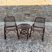 Sedie vimini + tavolino