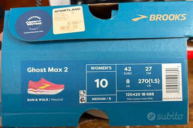 Scarpe da running Brooks Ghost Max 2 tg 42 da donn