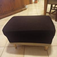 copri puff per poggiapiedi marrone