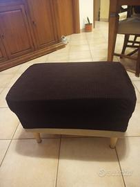 copri puff per poggiapiedi marrone