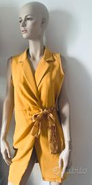 Blazer incrociato giallo senape