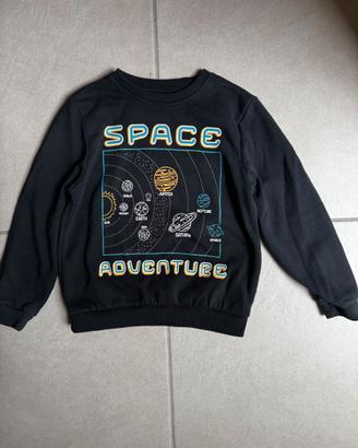 Felpa Primark bimbo Space Adventure 6-7 anni 122cm
