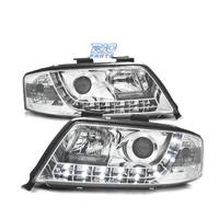 FARI AUDI A6 4B 97-99 LUCE DIURNA FONDO CROMATO