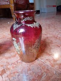 VASETTI IN VETRO CON DECORAZIONI DORATE