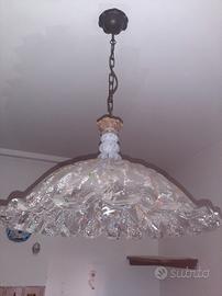 Lampadario da cucina in vetro di Murano