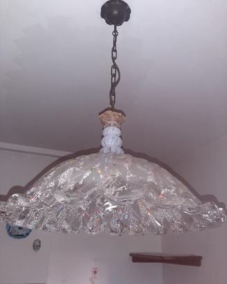 Lampadario da cucina in vetro di Murano