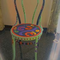 Sedia Artistica Decorata a Mano - Stile Thonet / P