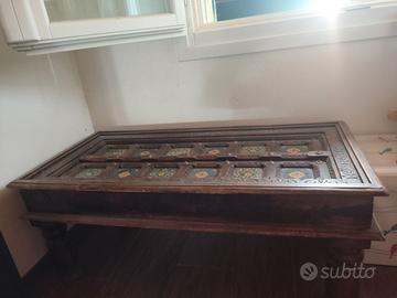 Cassapanca in legno etnico vintage