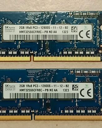 RAM Hynix 4GB (2x2GB) DDR3 1600Mhz SODIMM 204PIN