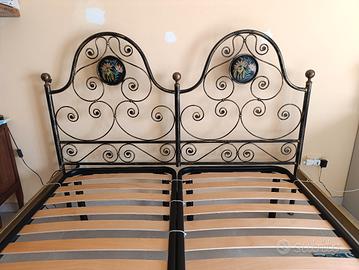 Letto matrimoniale ferro battuto 
