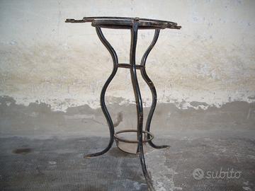 Lavandino anni 40 in metallo con porta asciugamani